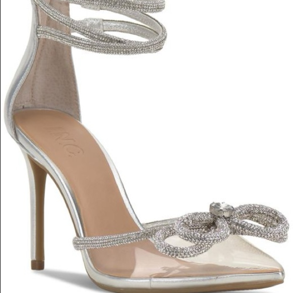 Laynea Translucent Pointed-Toe Pumps - Picture 2 of 5
